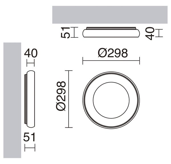 Exo Fred LED kruhové svítidlo stříbrné 300mm