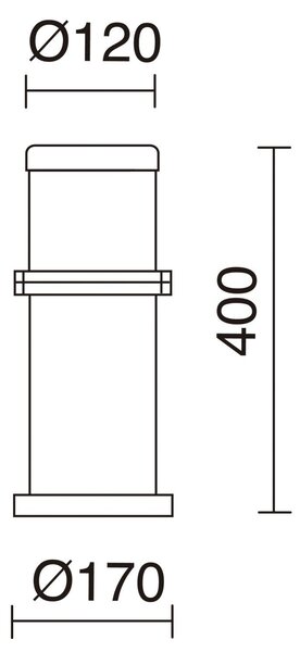 Dopo Omo E27 sloupkové svítidlo bílé 400mm