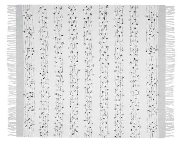 Deka YAMALAK Tkanina 130 x 150 cm Světle šedá