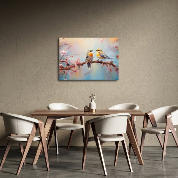 Obraz - Zamilovaní ptáčci (70x50 cm)