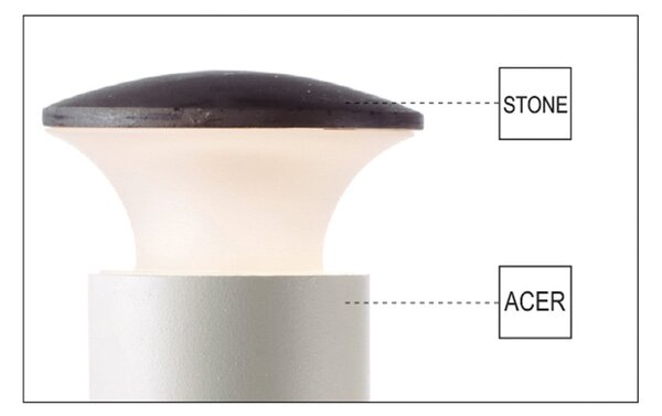 Cristher Push H480 LED sloupkové svítidlo bílé