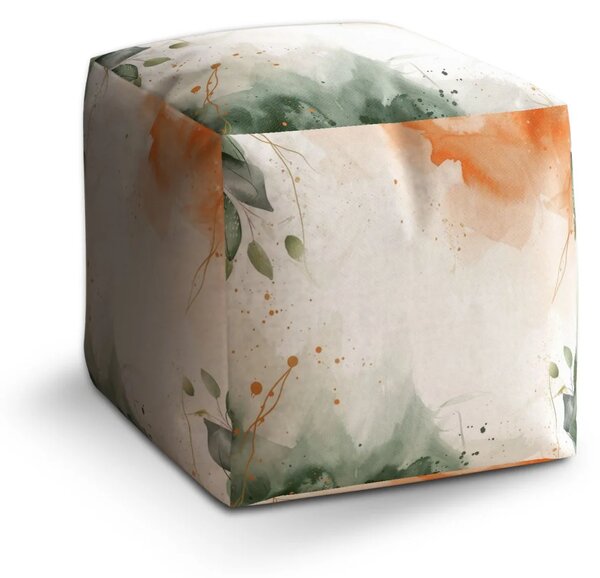 Sablio Taburet Cube Lesní mlha - 40x40x40 cm
