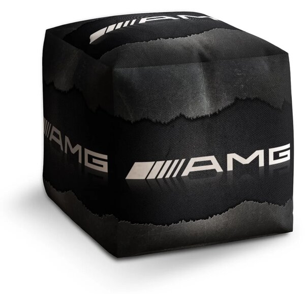 Sablio Taburet Cube AMG černá - 40x40x40 cm