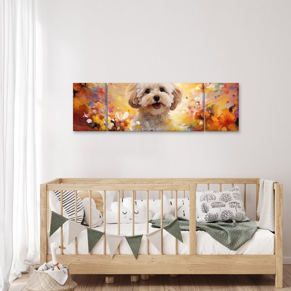 Obraz - Šťastný pes (170x50 cm)