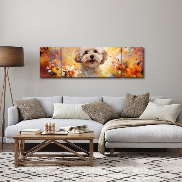 Obraz - Šťastný pes (170x50 cm)