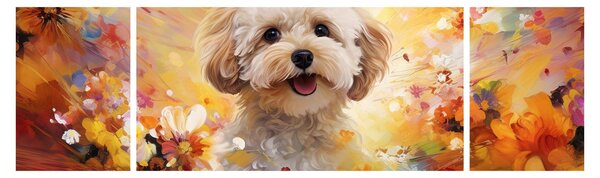 Obraz - Šťastný pes (170x50 cm)