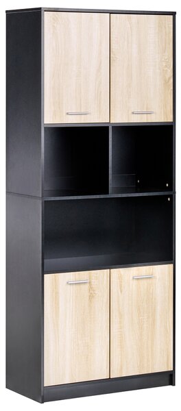 4dveřová knihovna ZEHNA Hnědá/Černá
