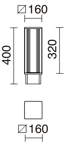 Cristher Aura LED sloupkové svítidlo černé 3000K680mm