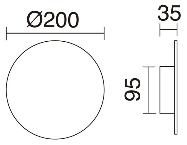 Exo Circular LED nástěnné svítidlo bílé 250mm