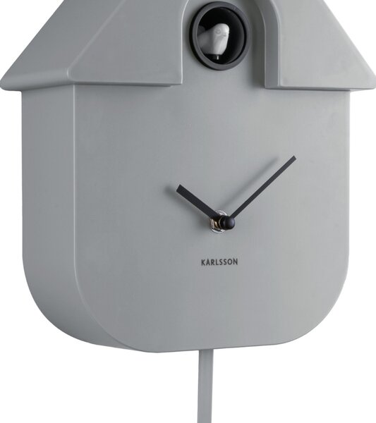 Present time Šedé kukačkové hodiny Modern Cuckoo