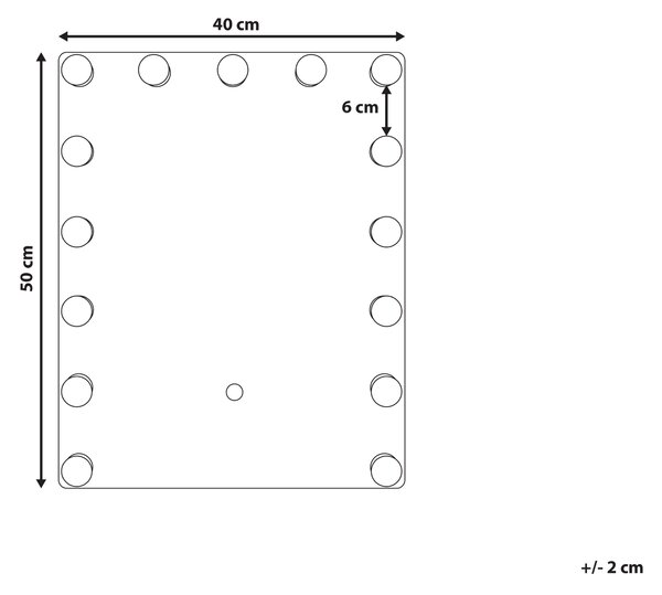 LED koupelnové zrcadlo LUCENAY 40 cm 50 cm Stříbrná