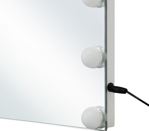LED koupelnové zrcadlo LUCENAY 40 cm 50 cm Stříbrná