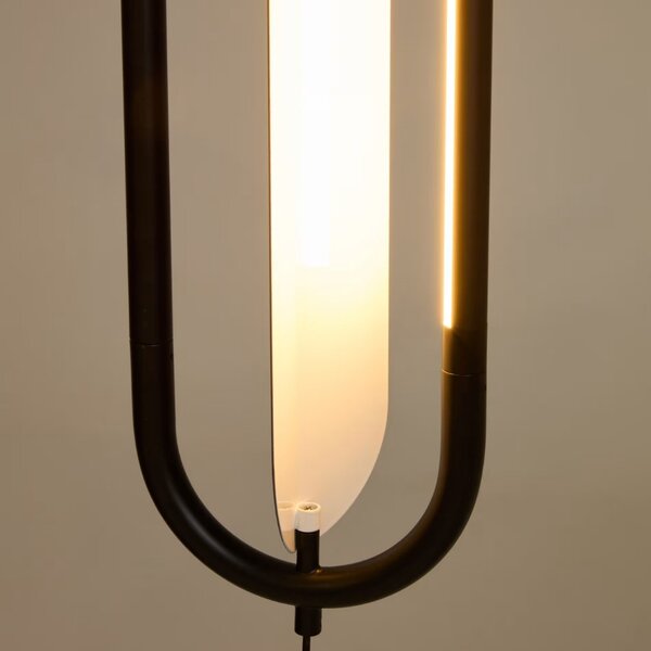 Kave Home Černé kovové napínací LED světlo Bow Ø 16 cm