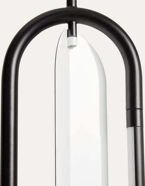 Kave Home Černé kovové napínací LED světlo Bow Ø 16 cm