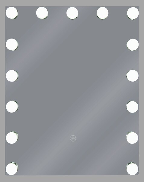 LED koupelnové zrcadlo LUCENAY 40 cm 50 cm Stříbrná