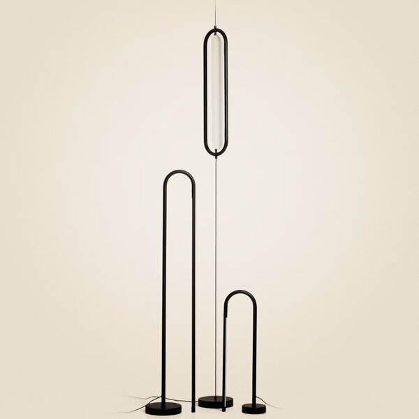 Kave Home Černé kovové napínací LED světlo Bow Ø 16 cm