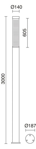 Cristher Maxima LED sloupové svítidlo antracitové 2000mm