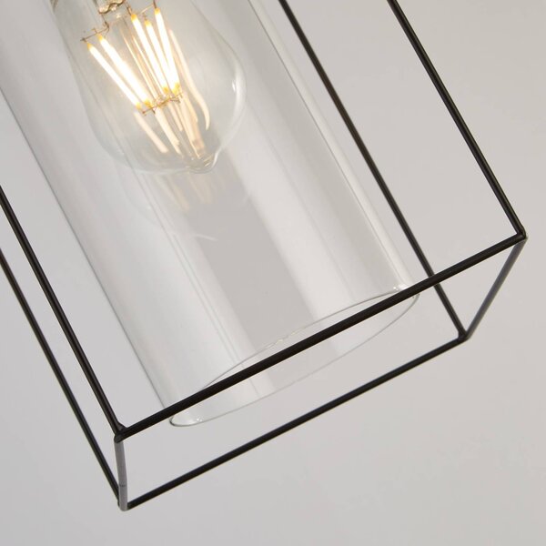Searchlight Závěsné světlo Vesperon, transparentní, sklo, 1 žárovka, 15 cm, stmívatelný, Čirá / transparetní, Obývací pokoj / jídelna, Sklo, Moderní