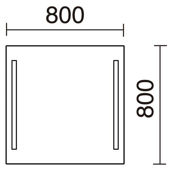 Exo Afrodita LED přisazené svítidlo zrcadlo 600x1000mm