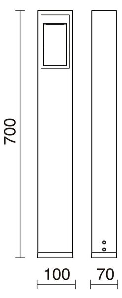Cristher Dain LED sloupkové svítidlo corten 700mm
