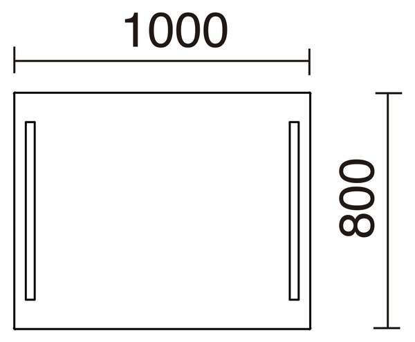 Exo Afrodita LED přisazené svítidlo zrcadlo 600x1000mm