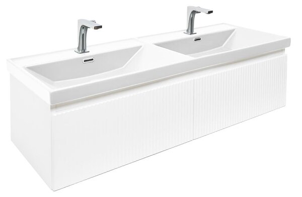 Koupelnová skříňka s umyvadlem SAT Evolution 118x30x44,8 cm bílá mat SATEVO120WMU4BA