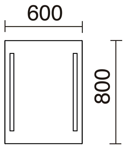 Exo Afrodita LED přisazené svítidlo zrcadlo 600x1000mm