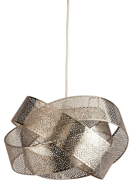 Searchlight Závěsné světlo Steffi, šedé, kov, Ø 35 cm, E27, stmívatelný, Hliník / šedá / zinek, Obývací pokoj / jídelna, kov, Moderní