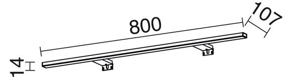 Exo Blizzard LED nástěnné koupelnové svítidlo 80cm