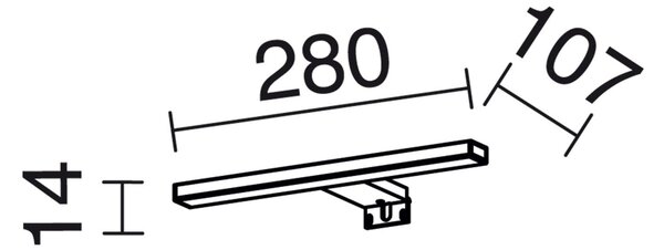 Exo Blizzard LED nástěnné koupelnové svítidlo 80cm