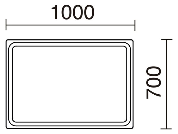 Exo Minerva LED nástěnné osvětlené zrcadlo 800x700mm
