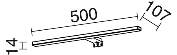 Exo Blizzard LED nástěnné koupelnové svítidlo 80cm