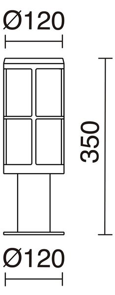 Dopo Lug E27 sloupkové svítidlo antracitové 650mm