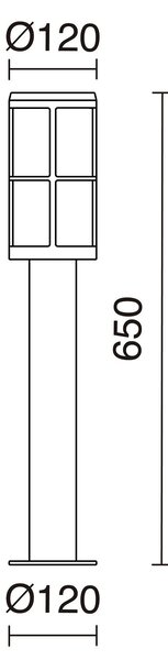 Dopo Lug E27 sloupkové svítidlo antracitové 650mm