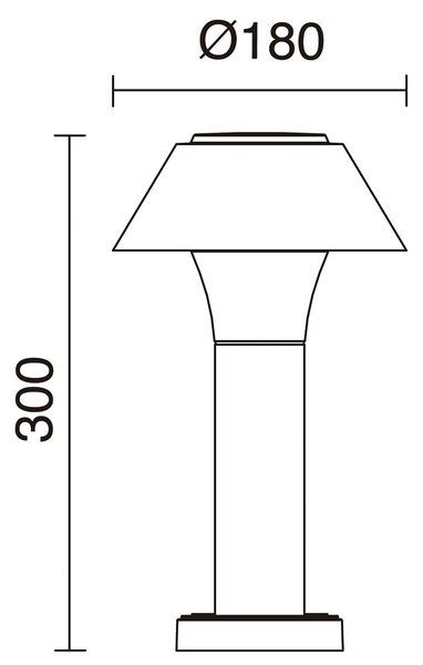 Dopo Bucket H300 LED sloupkové svítidlo antracitové 3000K