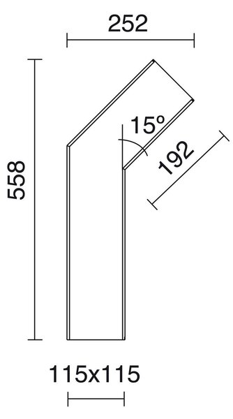 Cristher Clina LED sloupkové svítidlo corten 3000K