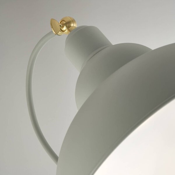 Searchlight Stojací lampa Yosra, taupe, kov, 166 cm, E27, Krémová / jantar, Obývací pokoj / jídelna, kov, Moderní