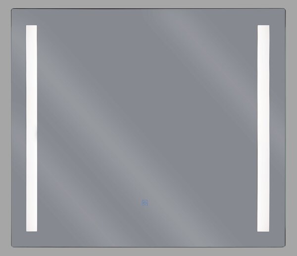 LED koupelnové zrcadlo LIRAC 70 cm 60 cm Stříbrná