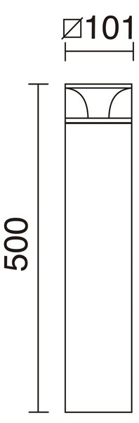 Dopo Odin LED sloupkové svítidlo antracitové 250mm