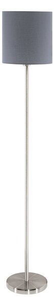 Eglo 95166 PASTERI grey classic - Stojací lampa s textilním stínidlem + Dárek LED žárovka, 157cm (Moderní stojací lampa nejen do obýváku a ložnice)