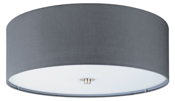 Eglo 94921 PASTERI grey classic - Stropní kulatý textilní lustr na tři žárovky (Šedý textilní lustr na tři žárovky)