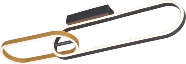 Zuma Line C241145502A - LED Stropní svítidlo RAVON 2xLED/24W/230V černá/zlatá