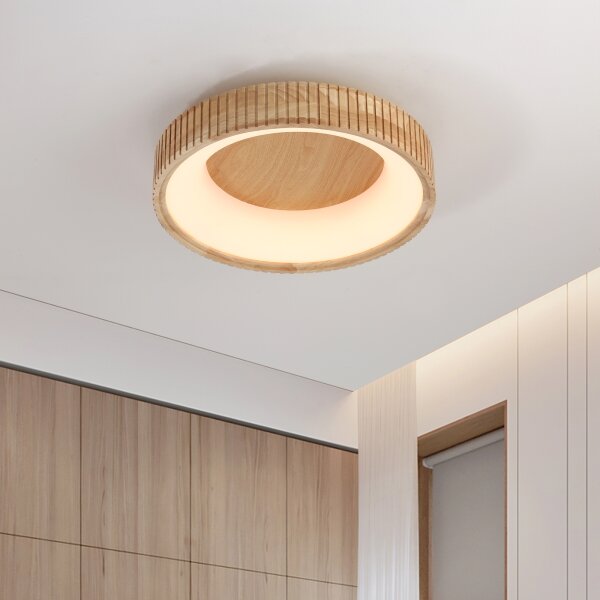 Brilagi - LED Stropní svítidlo FALCON WOOD MODERN LED/30W/230V pr. 45 cm dřevo