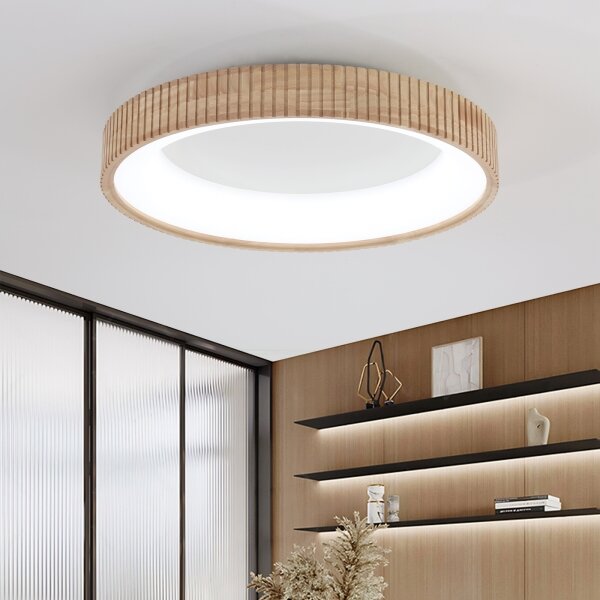 Brilagi - LED Stropní svítidlo FALCON WOOD MODERN LED/40W/230V pr. 60 cm dřevo