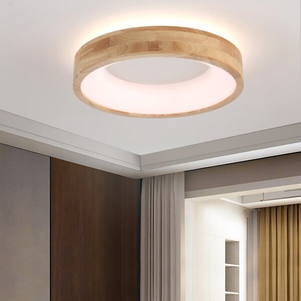 Brilagi-LED Strop. svítidlo FALCON WOOD LED/30W/230V 3000/4000/6000K 45 cm dřevo