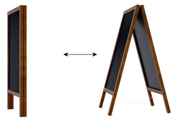 Magnetický kriedový reklamný stojan vodoodolný 110x 56 cm KLASICKÁ HNEDÁ