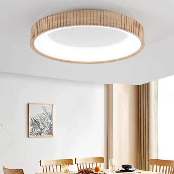 Brilagi - LED Stropní svítidlo FALCON WOOD MODERN LED/40W/230V pr. 60 cm dřevo