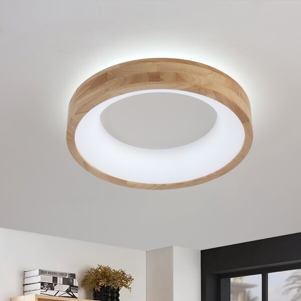 Brilagi-LED Strop. svítidlo FALCON WOOD LED/30W/230V 3000/4000/6000K 45 cm dřevo
