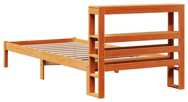 Rám postele s čelem voskově hnědý 75 x 190 cm masivní borovice 3305732