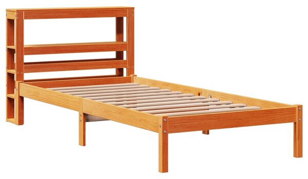 Rám postele s čelem voskově hnědý 75 x 190 cm masivní borovice 3305732